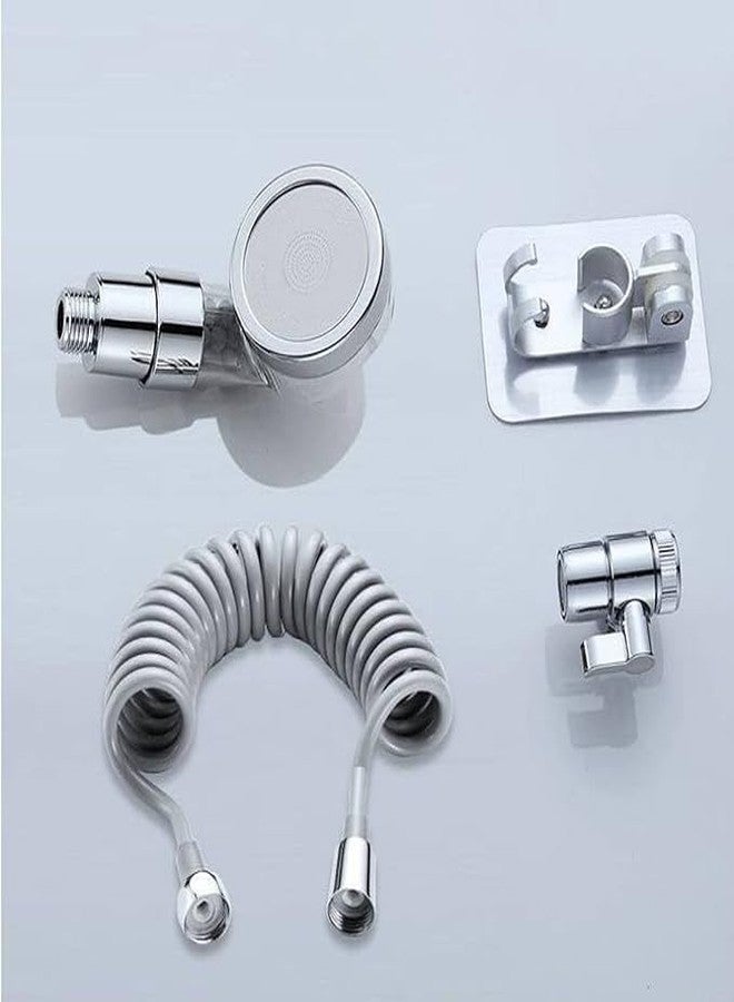 Alark صنبور دش يدوي لحوض الغسيل من ألارك، طقم دش خارجي صغير الفوهة للمنزل والحمام والمطبخ، طقم دش قابل للتعديل للماء الساخن والبارد لغسل الكلاب وغسل الشعر [17x8x10 سم] - Image 4